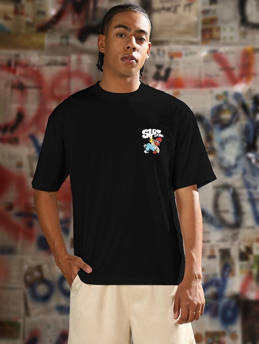 men printed short sleeves loose fit t-shirt - 21933645 -  Standard Image - 1