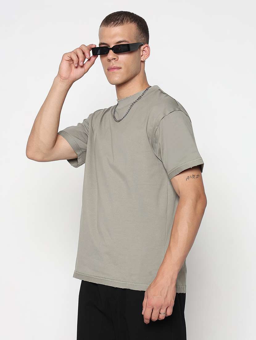 men solid short sleeves loose fit t-shirt - 21933657 -  Standard Image - 1