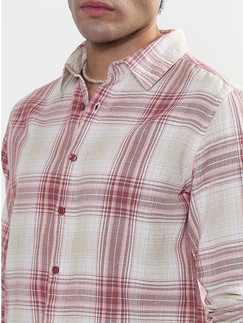 men checkered long sleeve regular fit casual shirt - 21933681 - Standard Image - 4