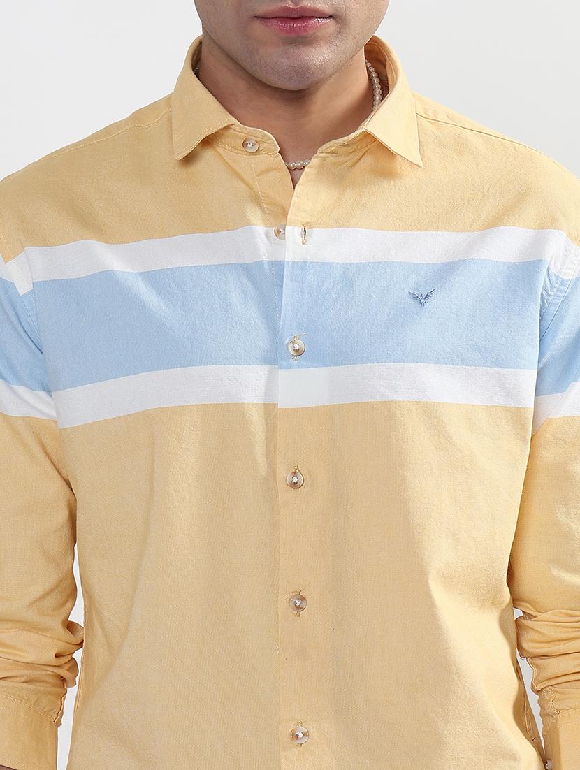 men striped long sleeve collared shirt - 21933685 - Standard Image - 4
