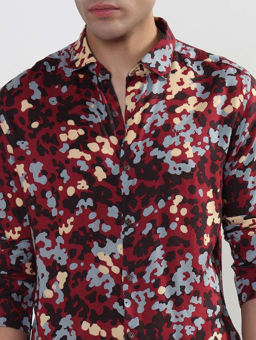 men printed long sleeve collared shirt - 21933688 -  Standard Image - 4