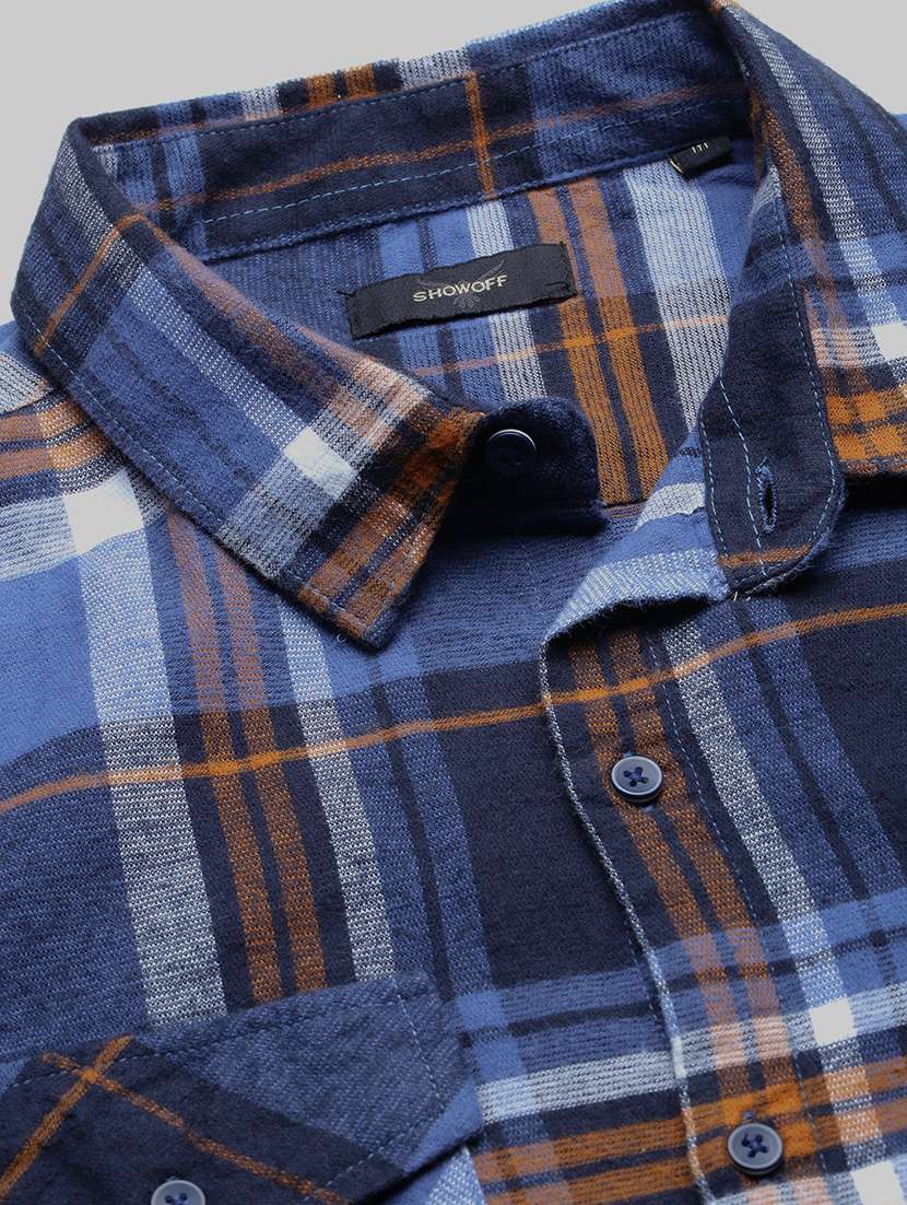 men checkered long sleeve regular fit casual shirt - 21933698 -  Standard Image - 6