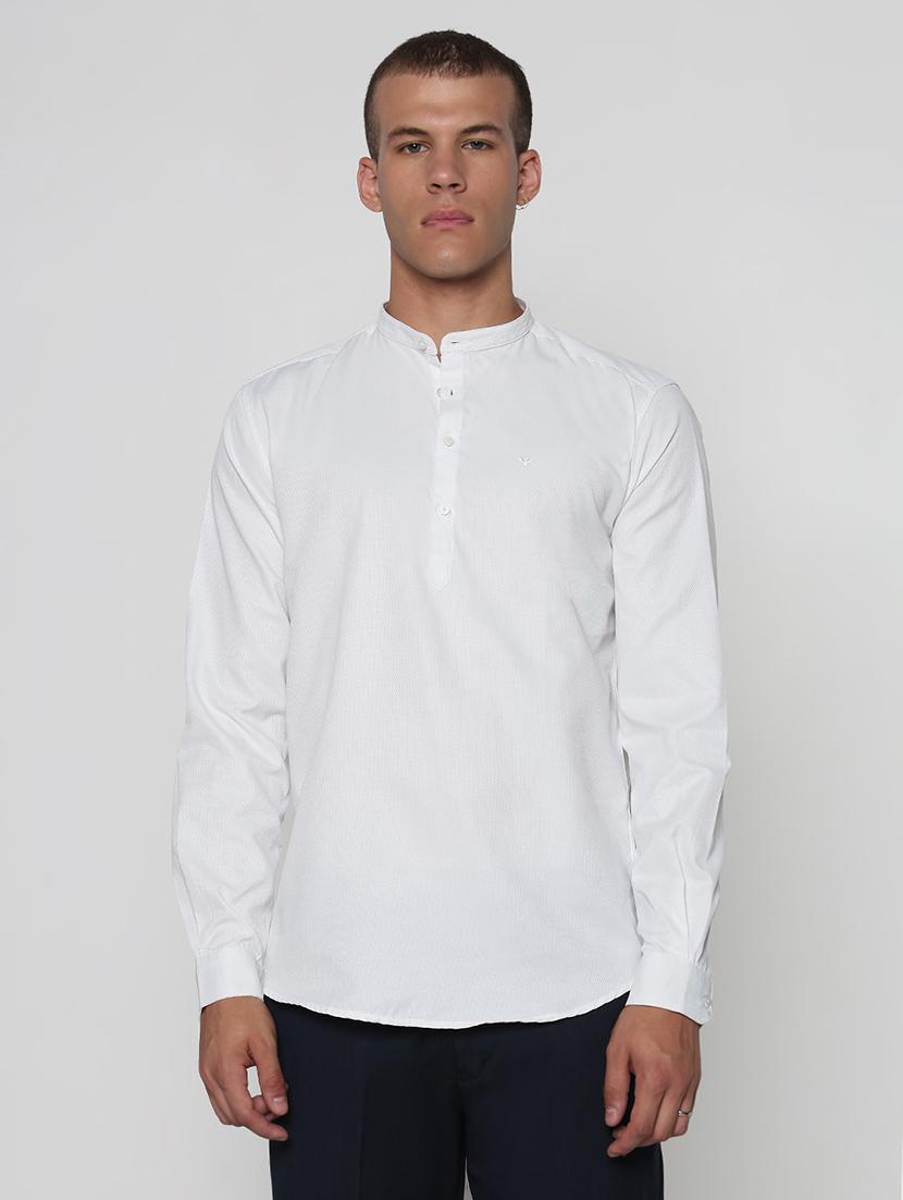 men solid mandarin neck short kurta - 21933706 -  Standard Image - 1