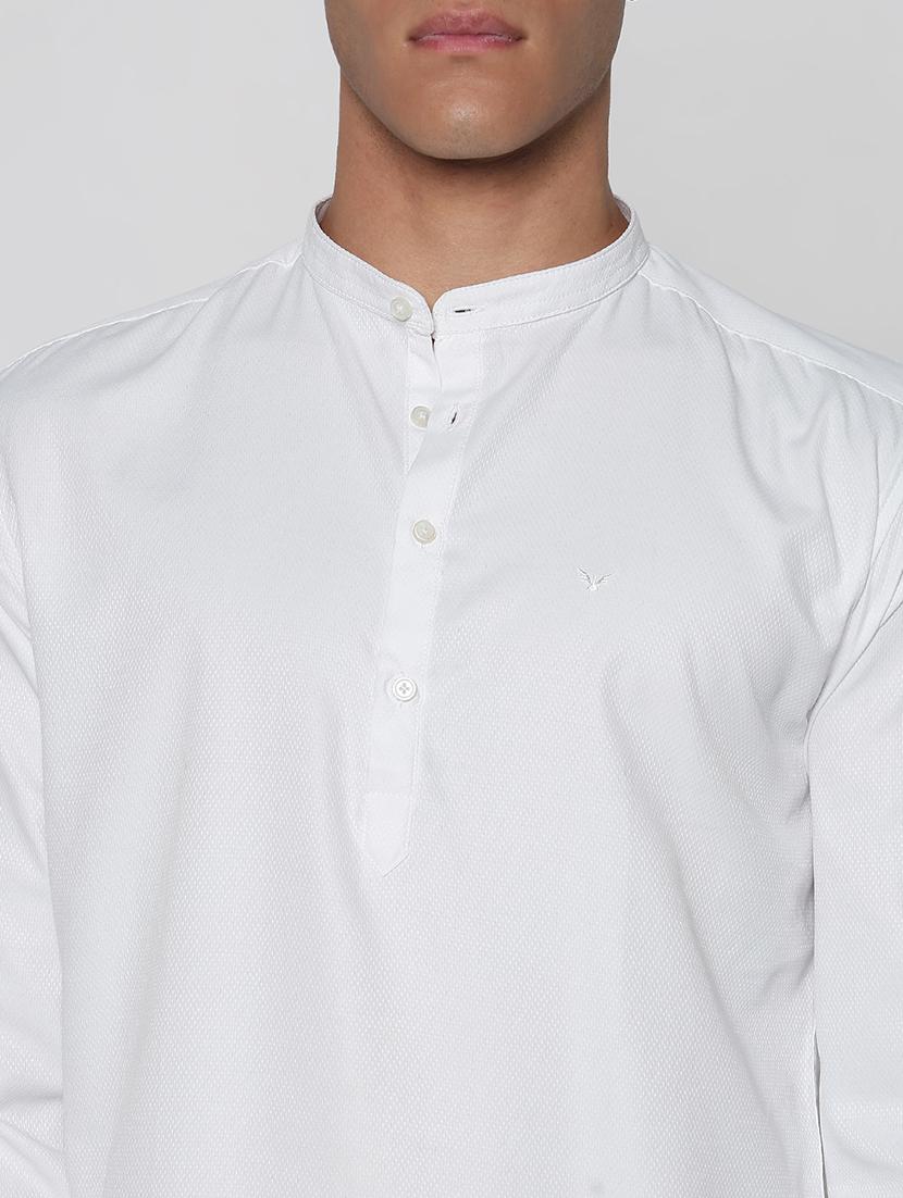 men solid mandarin neck short kurta - 21933706 - Standard Image - 4