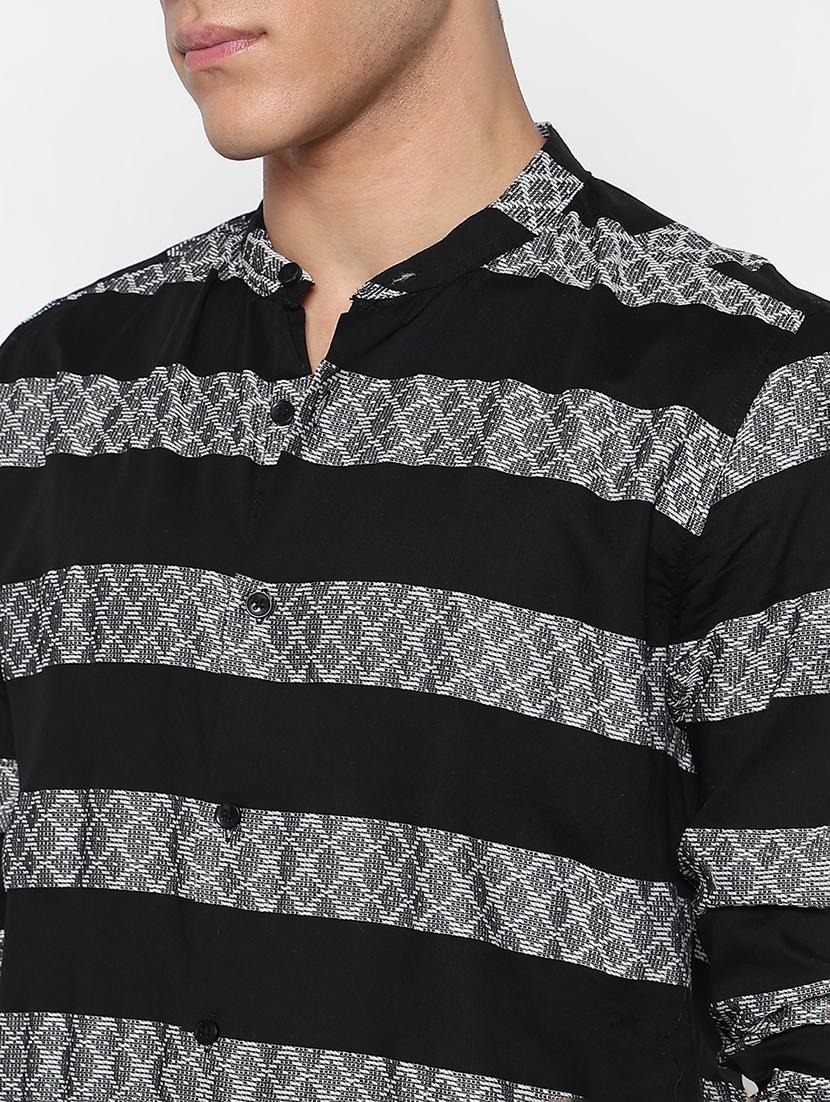 men striped long sleeve regular fit casual shirt - 21933708 - Standard Image - 4