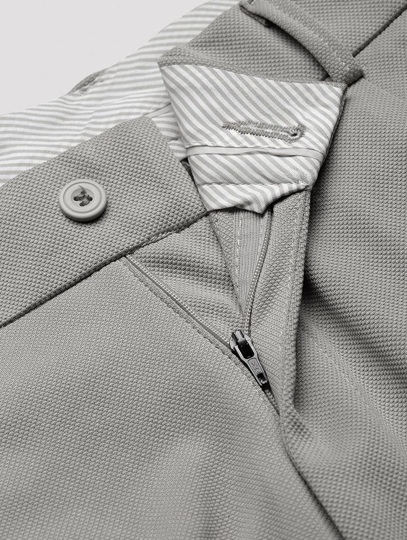 men grey solid low rise pleated formal trouser - 21933734 - Standard Image - 6