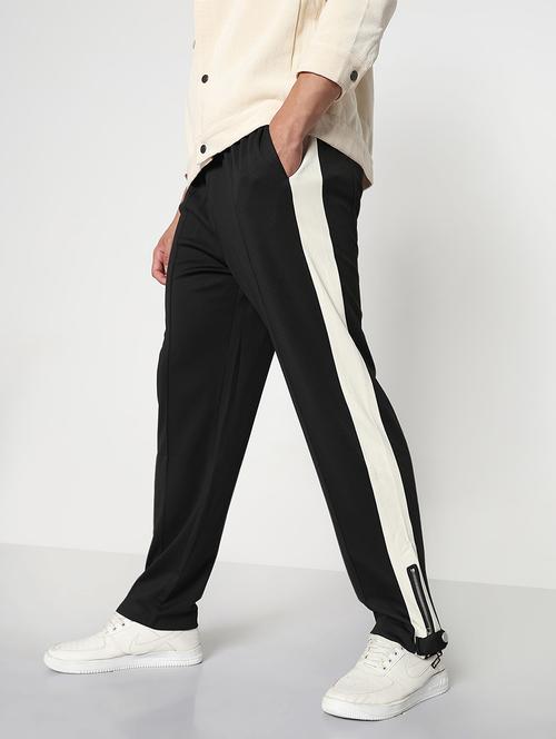 men black side taped low rise full length track pant - 21933747 -  Standard Image - 0