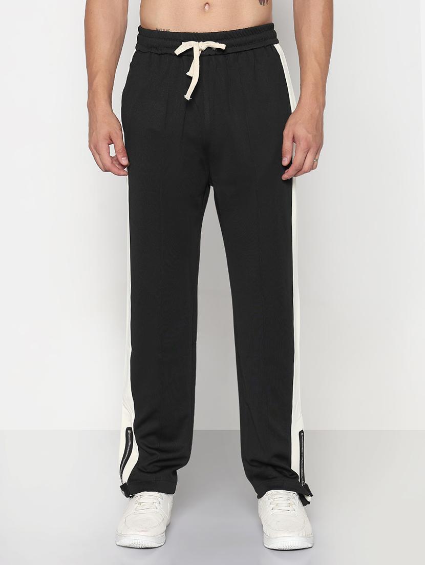 men black side taped low rise full length track pant - 21933747 -  Standard Image - 1