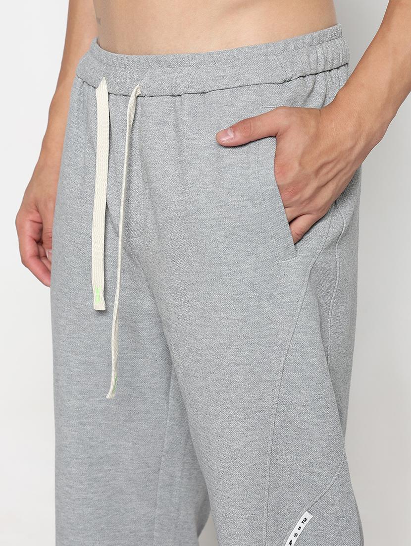 men grey solid low rise regular fit jogger - 21933759 - Standard Image - 4
