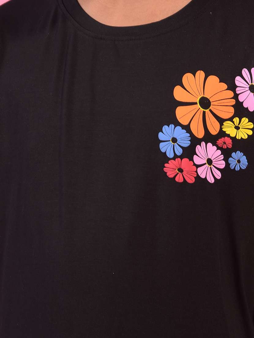 girls floral printed round neck t-shirt - 21933784 -  Standard Image - 6