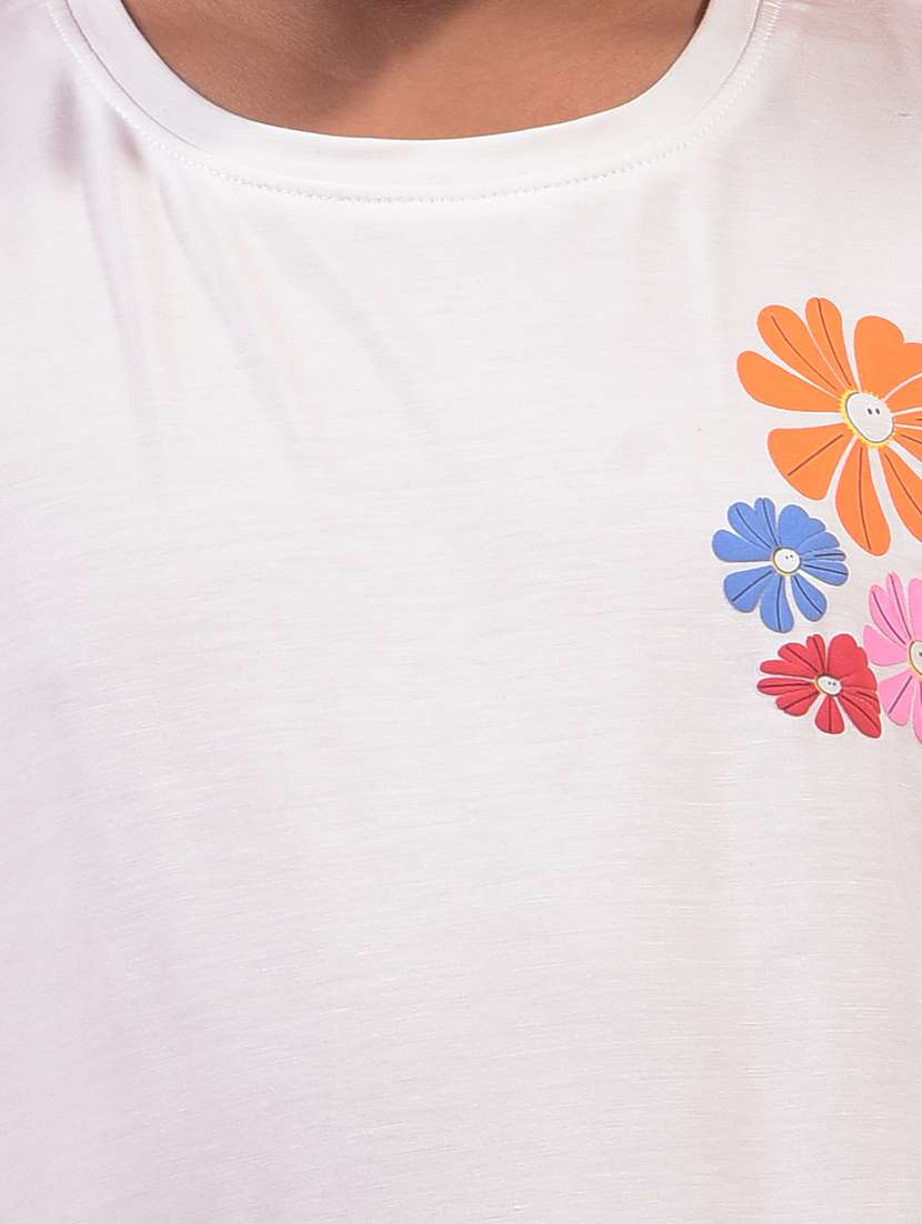 girls floral printed round neck t-shirt - 21933785 -  Standard Image - 6