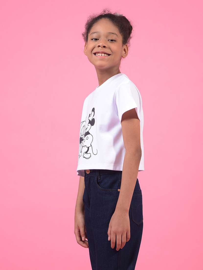 girls graphic round neck t-shirt - 21933787 -  Standard Image - 1