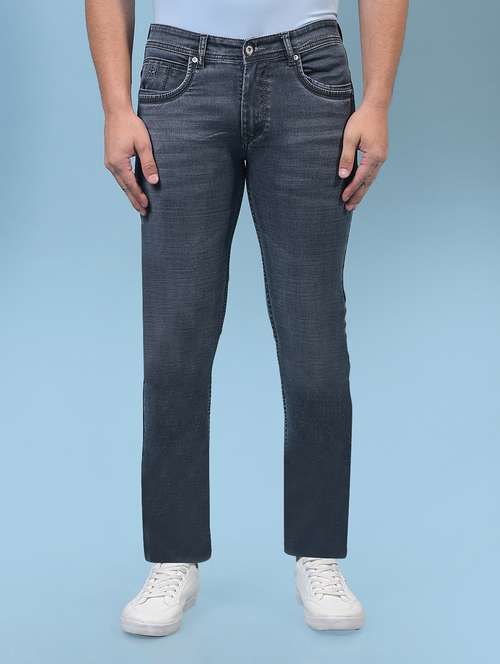 men solid mid rise slim fit jean - 21933800 - Standard Image - 0