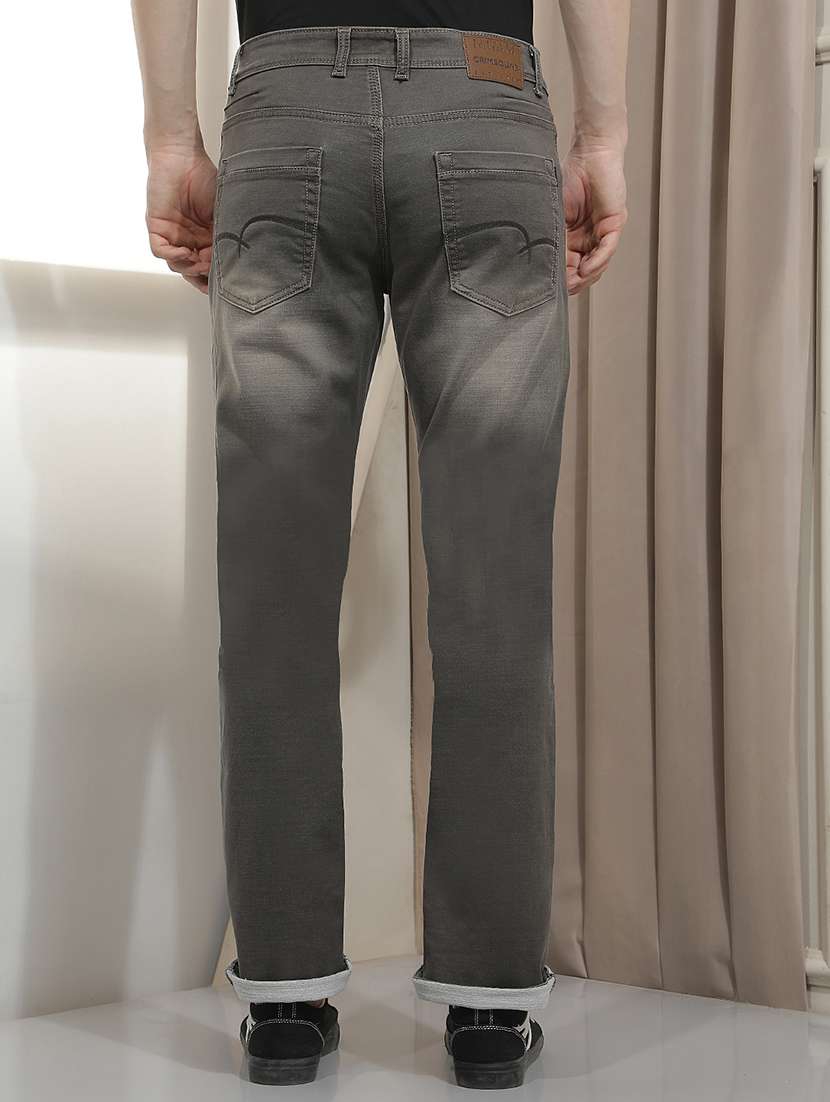 men solid mid rise straight fit jean - 21933807 -  Standard Image - 4