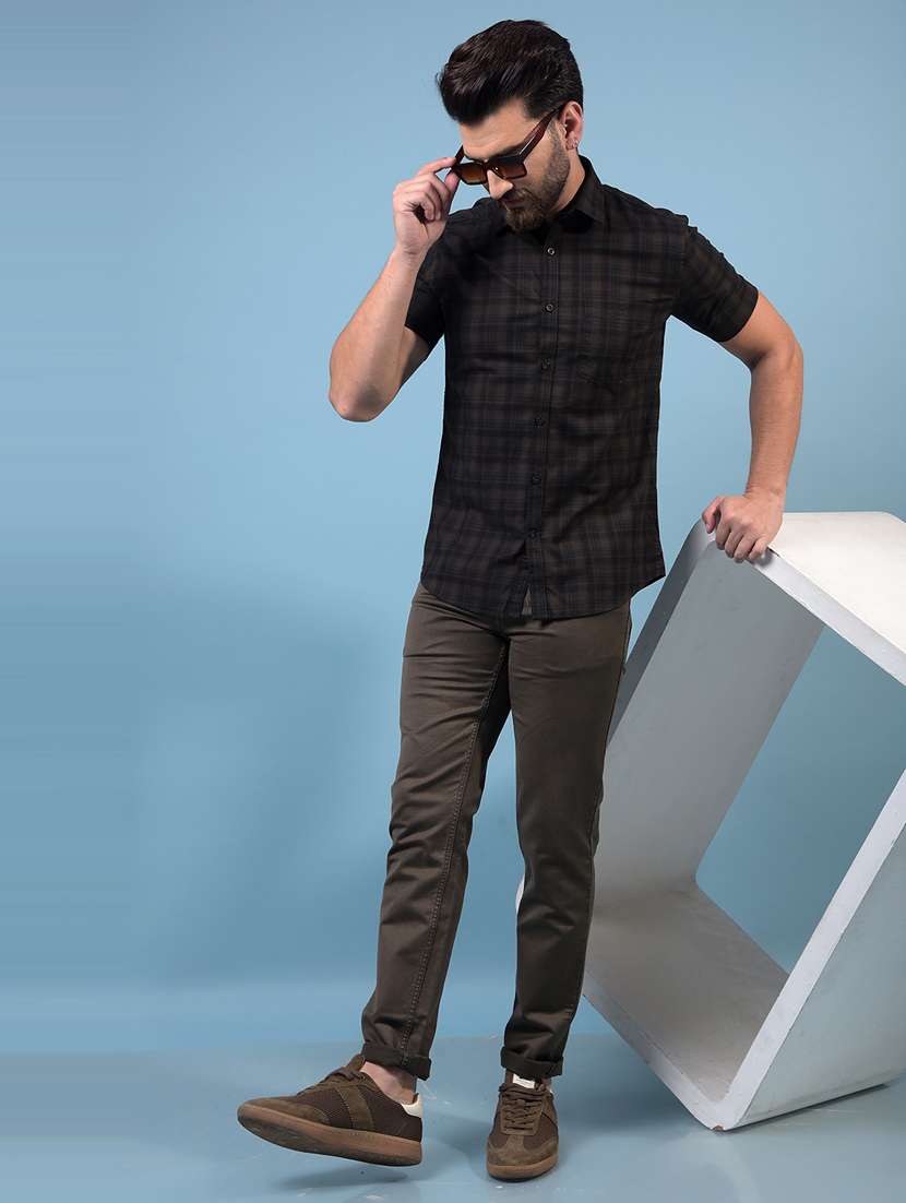 men brown mid rise full length jeans - 21933809 -  Standard Image - 4