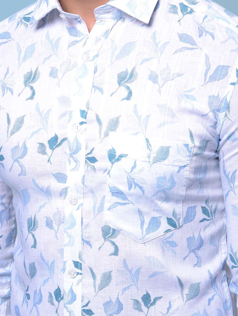 men printed long sleeve slim fit casual shirt - 21933834 -  Standard Image - 6