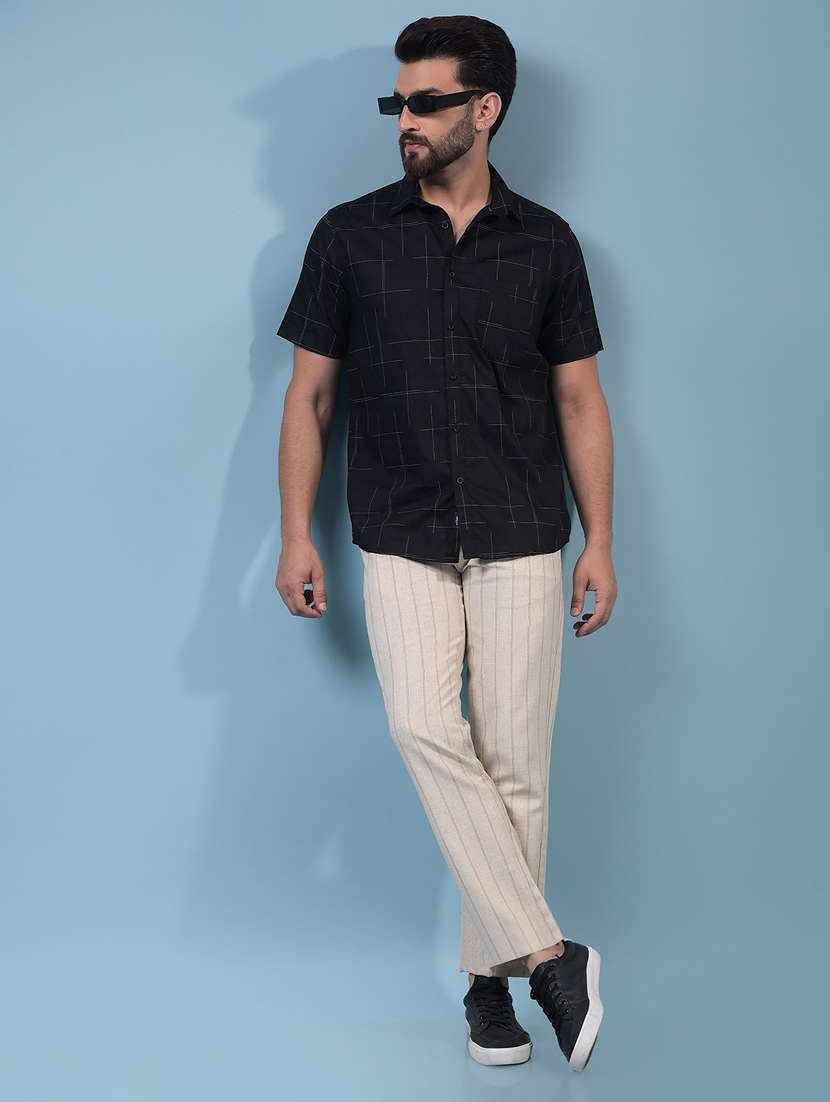 men printed short sleeve regular fit casual shirt - 21933842 -  Standard Image - 4