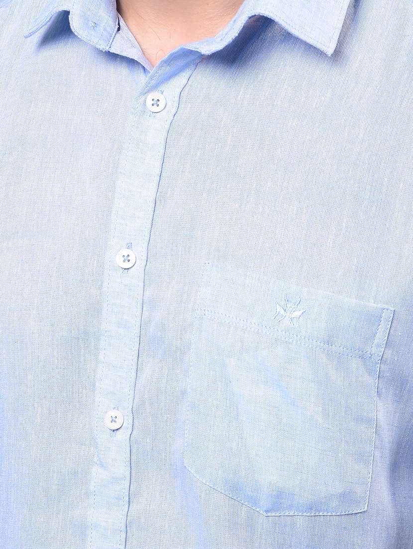 men solid short sleeve slim fit casual shirt - 21933865 -  Standard Image - 6