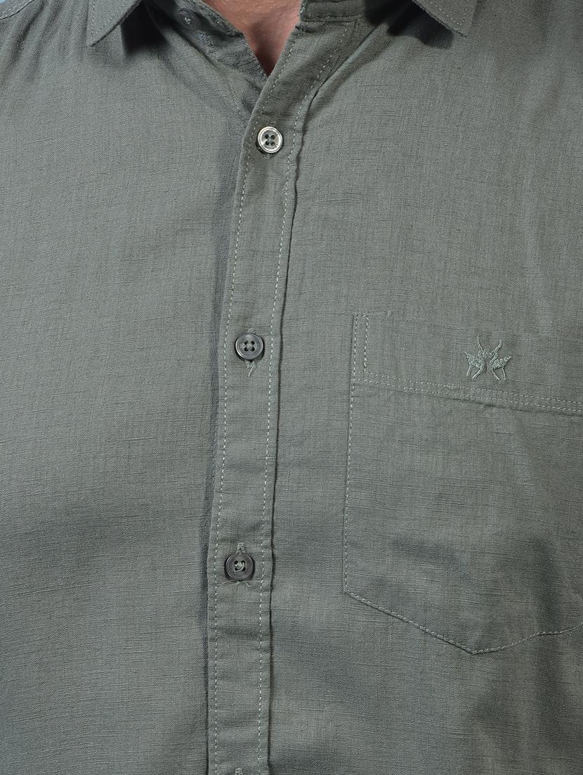 men solid short sleeve slim fit casual shirt - 21933882 - Standard Image - 6