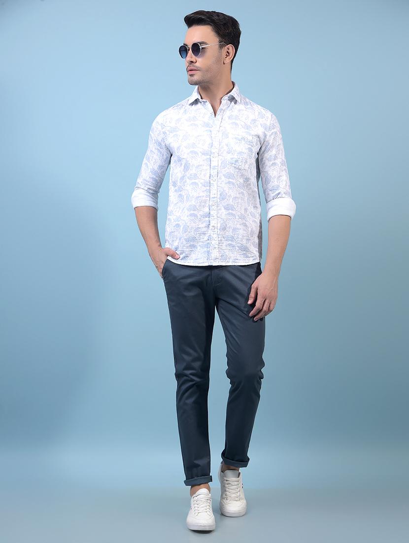 men printed long sleeve slim fit casual shirt - 21933891 - Standard Image - 4