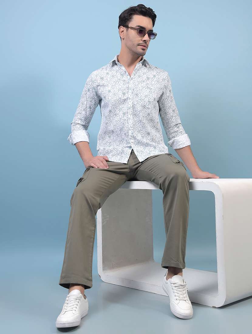 men printed long sleeve slim fit casual shirt - 21933892 -  Standard Image - 4