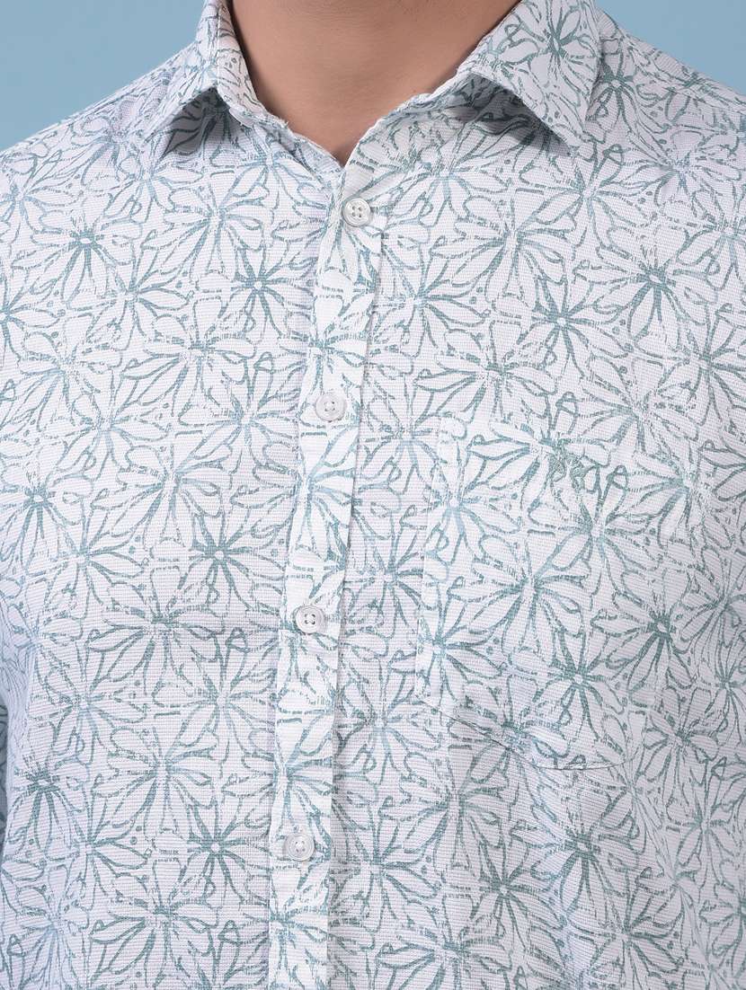 men printed long sleeve slim fit casual shirt - 21933892 -  Standard Image - 6