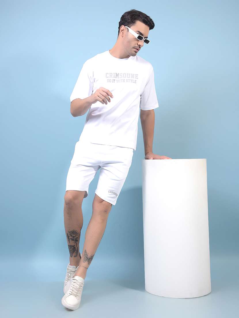 men solid mid rise regular fit shorts - 21933900 -  Standard Image - 4