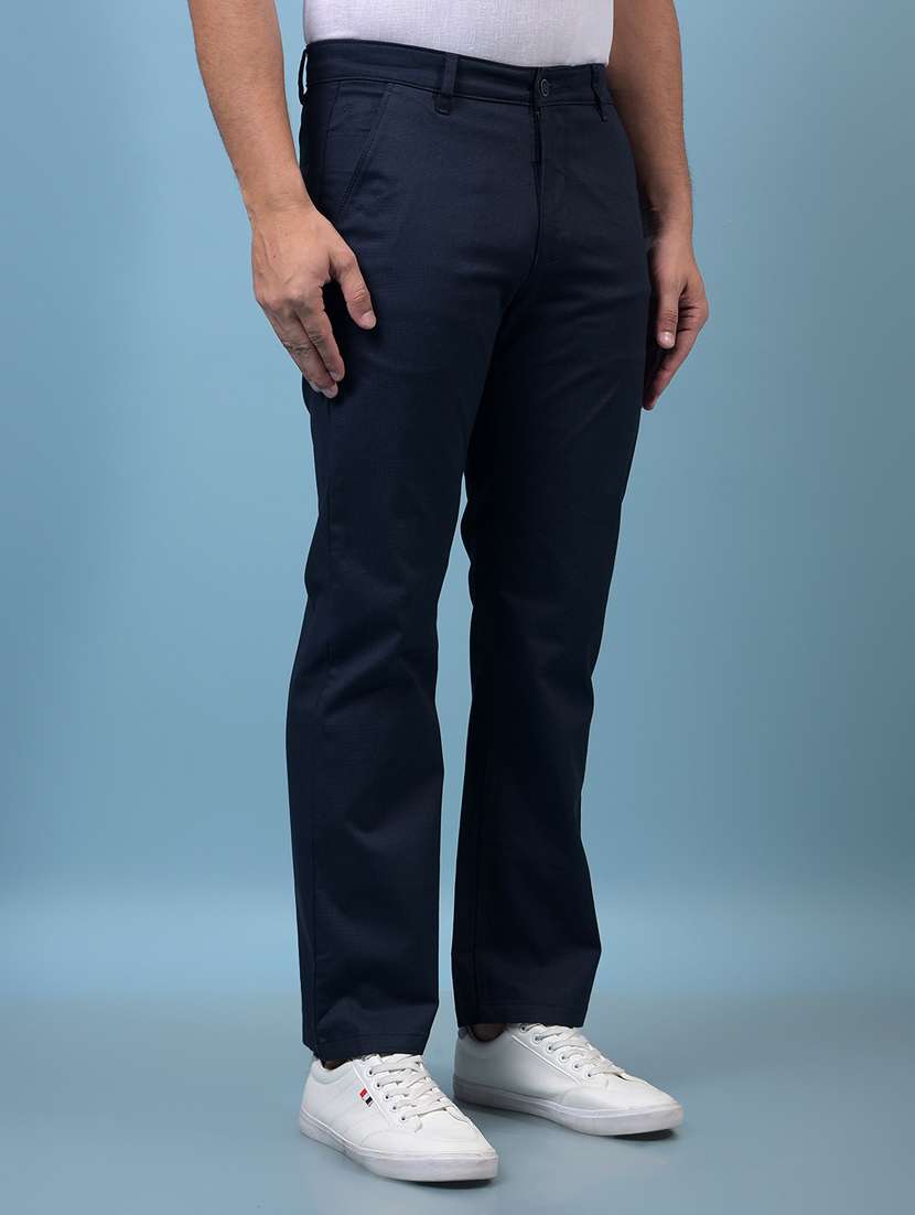 men solid mid rise flat front casual chinos  - 21933904 -  Standard Image - 1