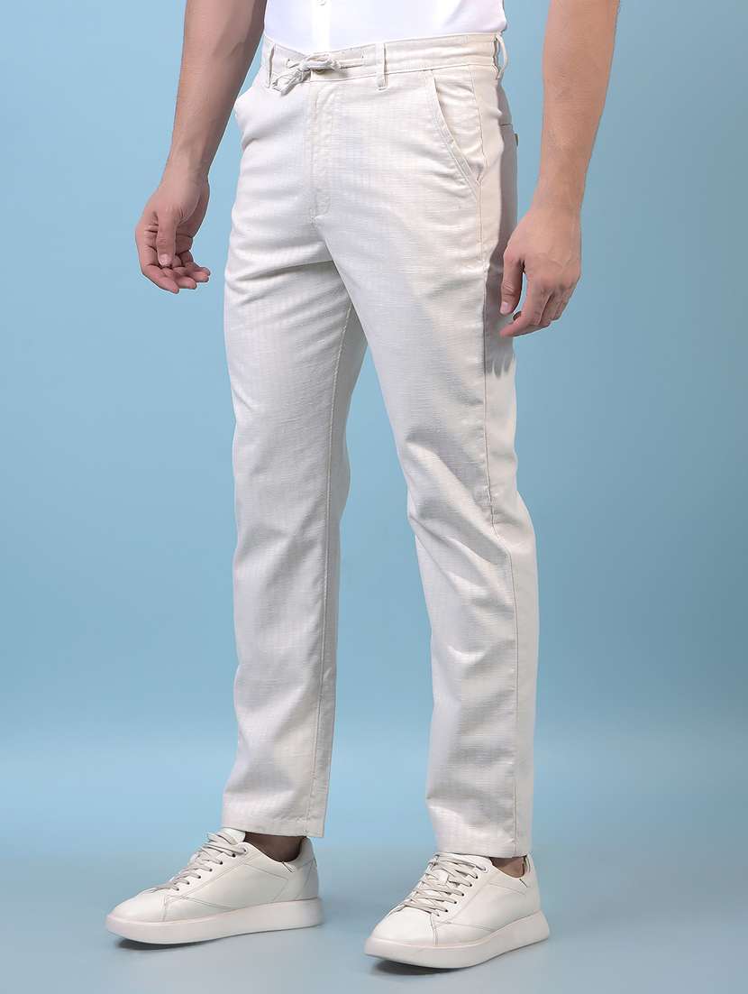 men solid mid rise flat front casual chinos  - 21933909 -  Standard Image - 1