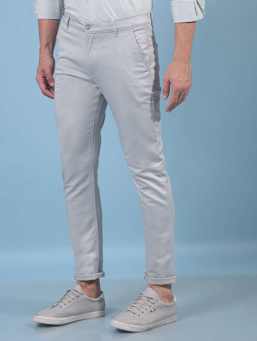 men solid mid rise flat front casual chinos  - 21933916 -  Standard Image - 1