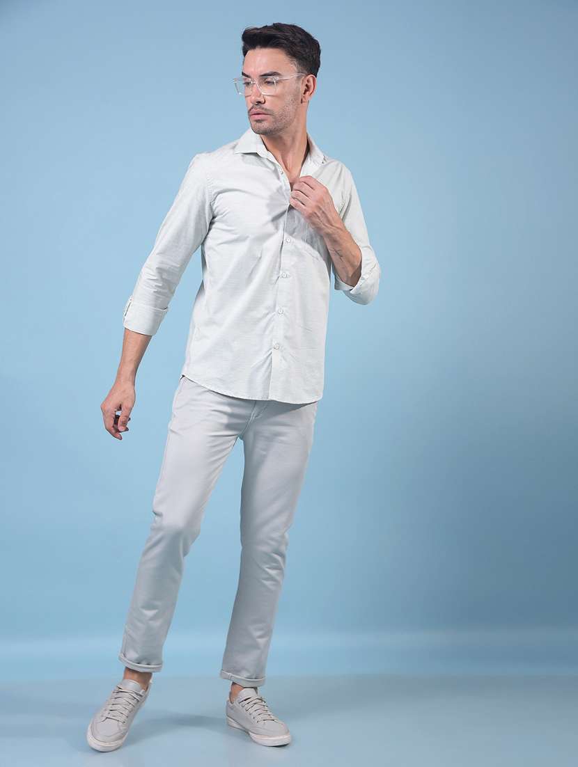 men solid mid rise flat front casual chinos  - 21933916 -  Standard Image - 4