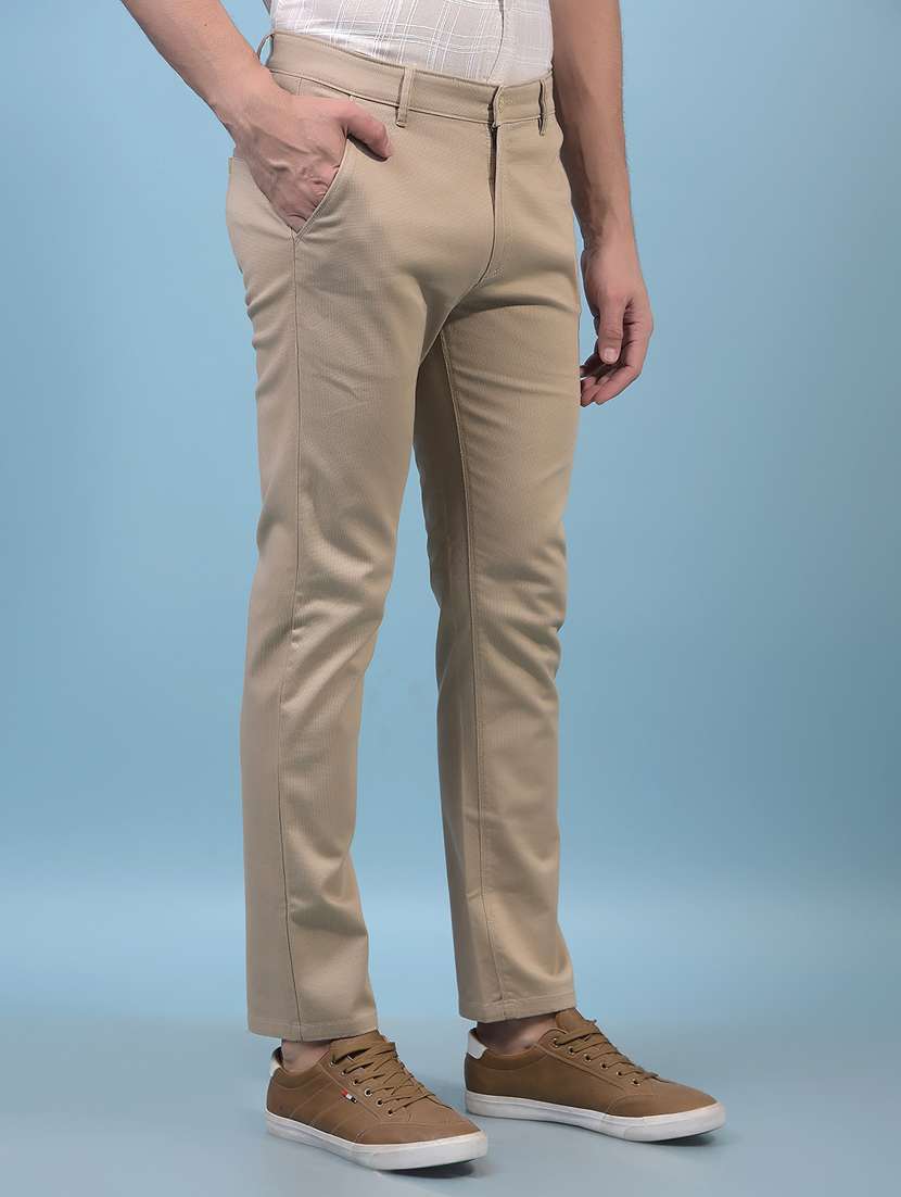 men solid mid rise flat front casual chinos  - 21933920 -  Standard Image - 1