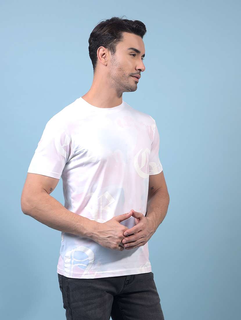 men printed short sleeve slim fit t-shirt - 21933947 -  Standard Image - 1