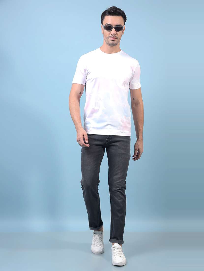men printed short sleeve slim fit t-shirt - 21933947 -  Standard Image - 4
