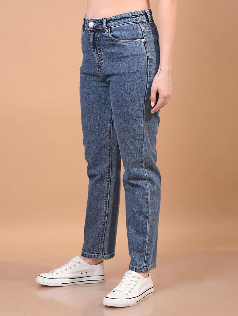 women solid mid rise slim fit jeans - 21933974 -  Standard Image - 1