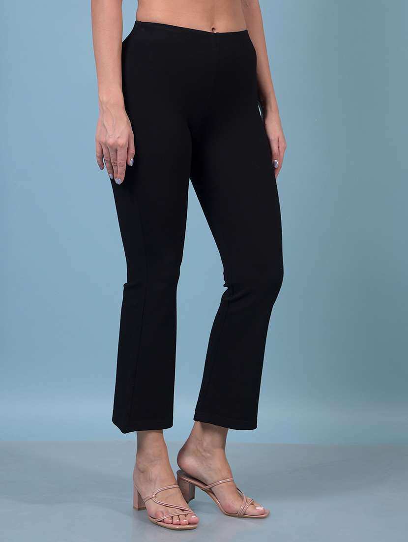women solid mid rise bootcut jegging - 21933982 - Standard Image - 1