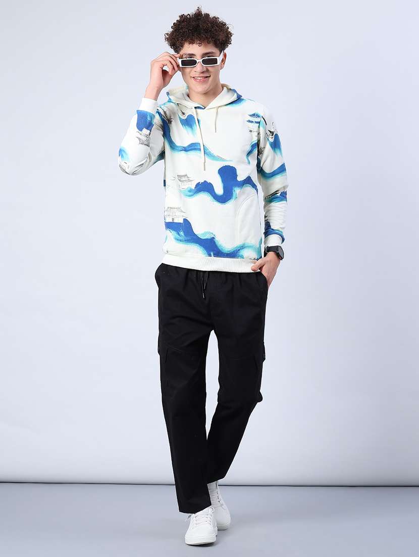 men all over print long sleeve hooded sweatshirt - 21934118 -  Standard Image - 4