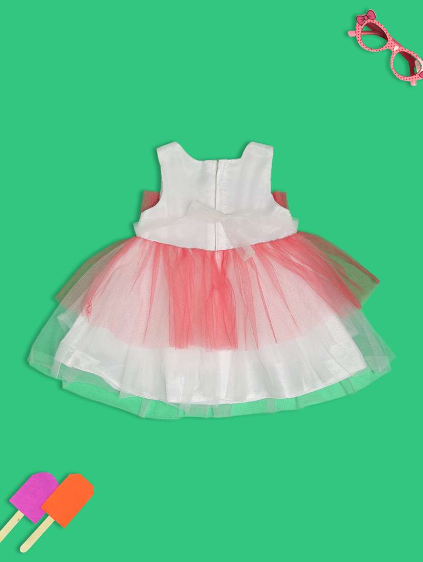 girls sequinned sleeveless flared frock - 21934129 -  Standard Image - 1