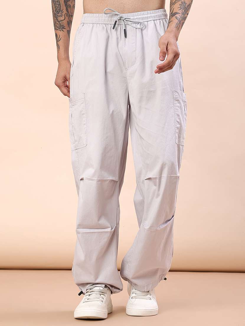 grey cotton cargos