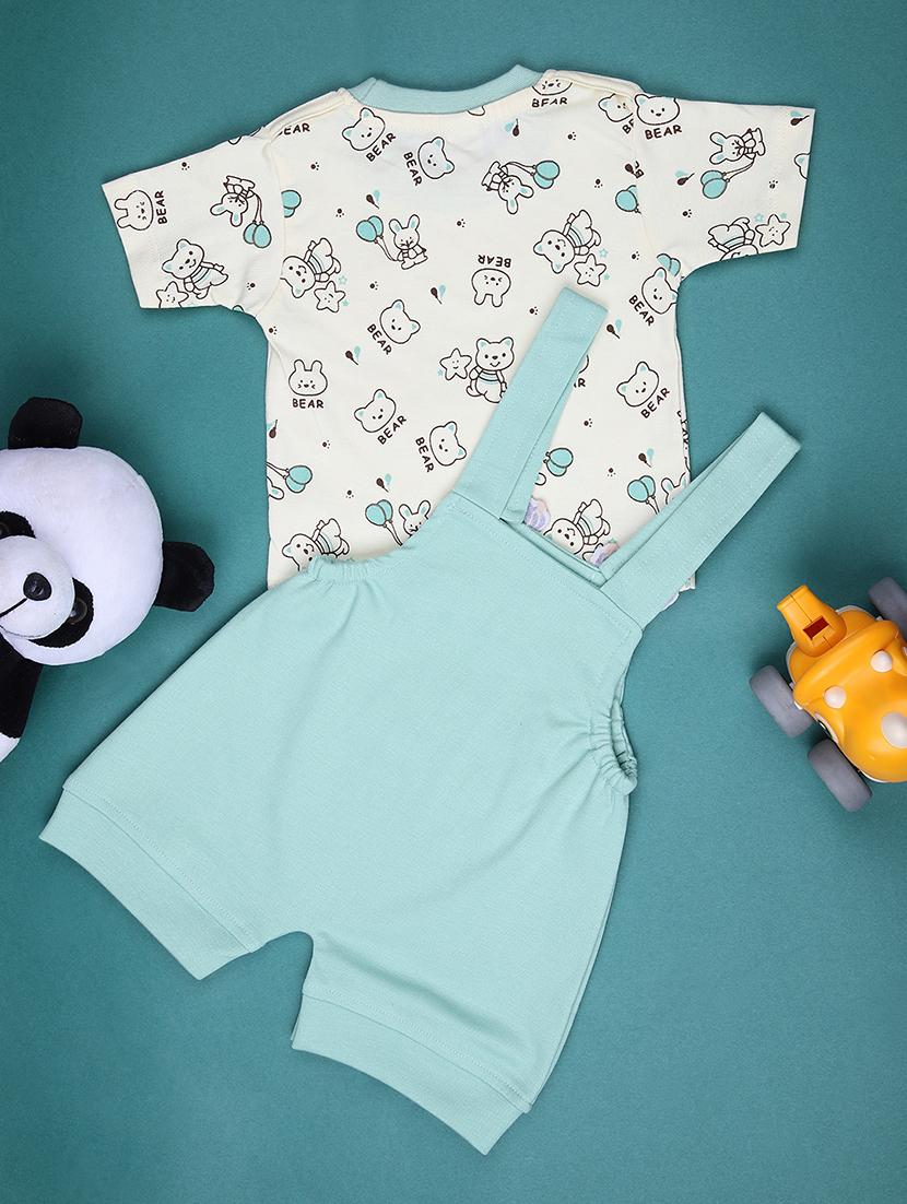 boys printed t-shirt and dungree set - 21934147 -  Standard Image - 1