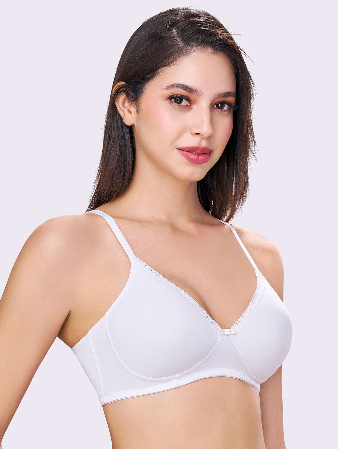 women solid lightly padded t-shirt bra - 21934166 -  Standard Image - 1