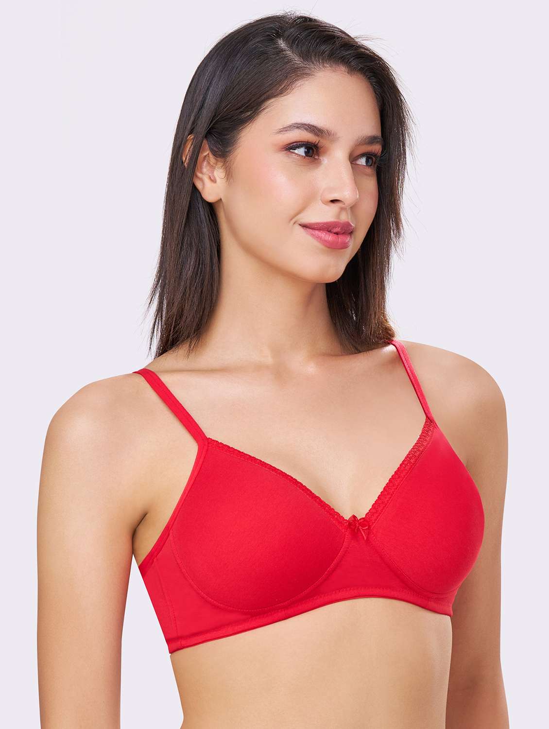 women solid lightly padded t-shirt bra - 21934168 -  Standard Image - 1