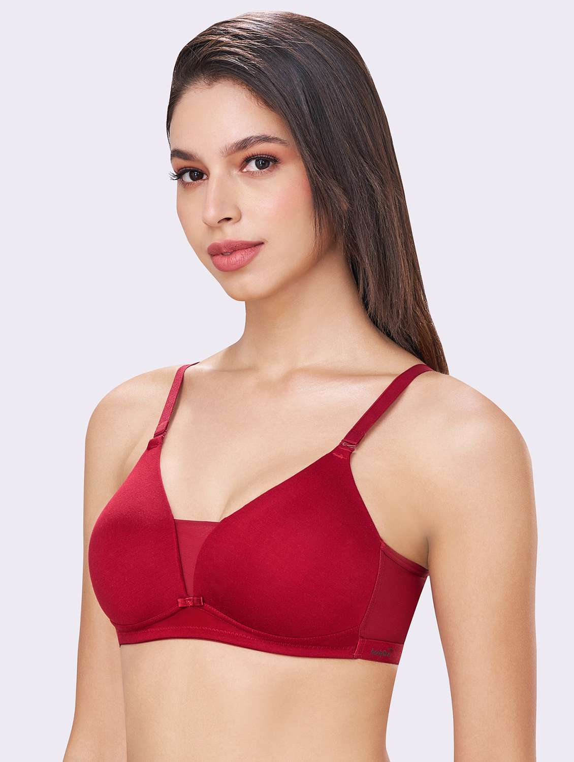 women solid lightly padded t-shirt bra - 21934172 -  Standard Image - 1