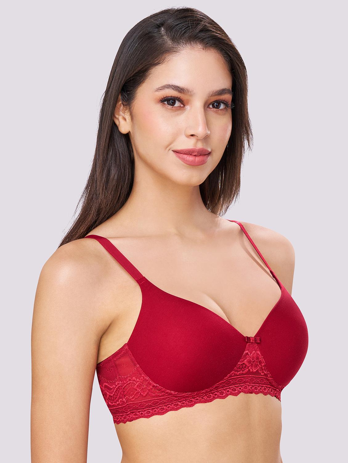 women solid lightly padded t-shirt bra - 21934174 - Standard Image - 1