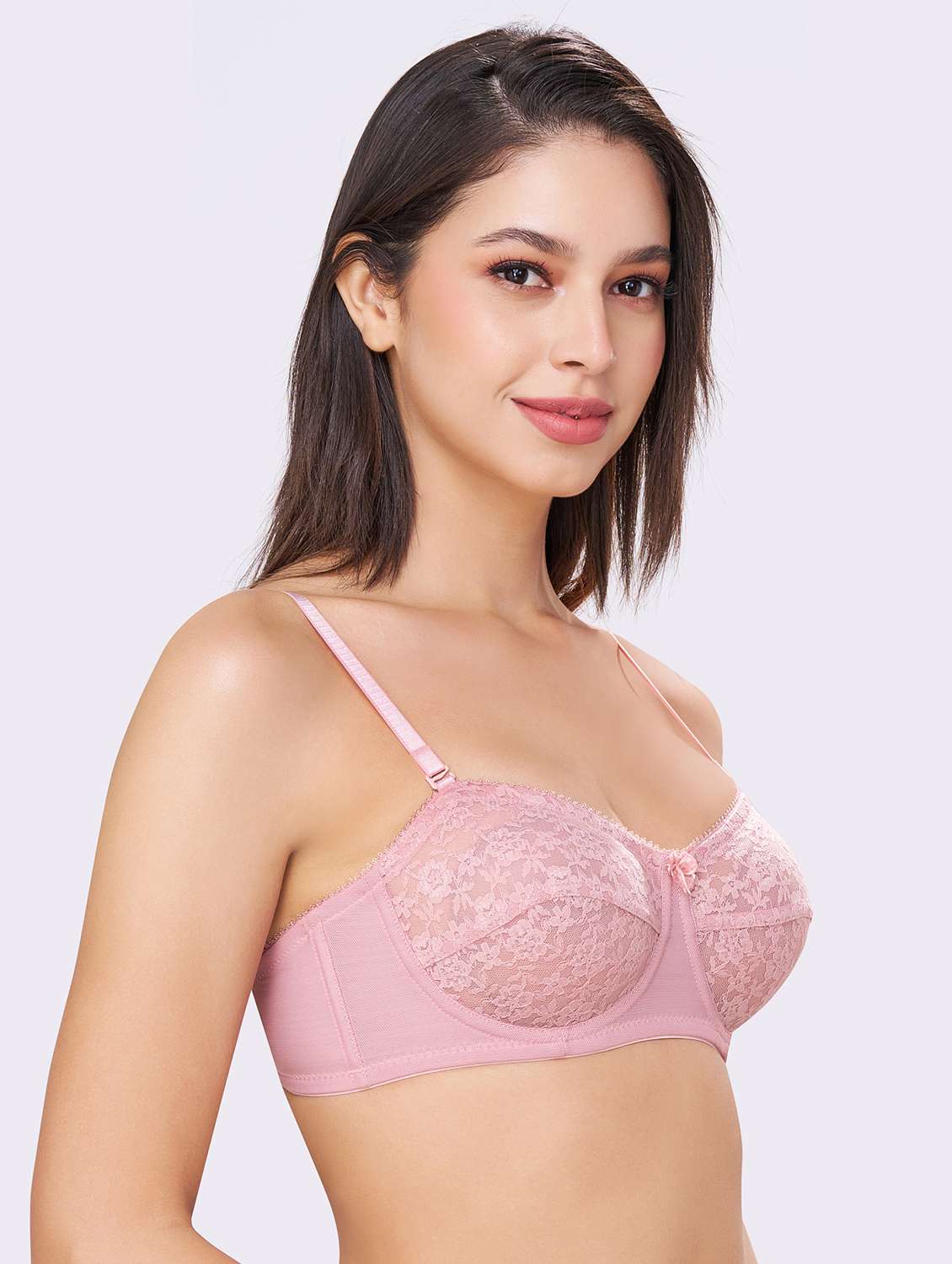 women underwired laced t-shirt bra - 21934178 -  Standard Image - 1