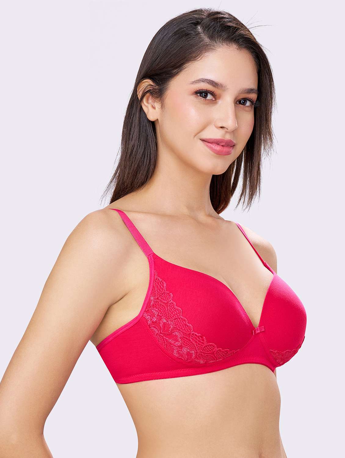 women solid lightly padded push up bra - 21934180 - Standard Image - 1
