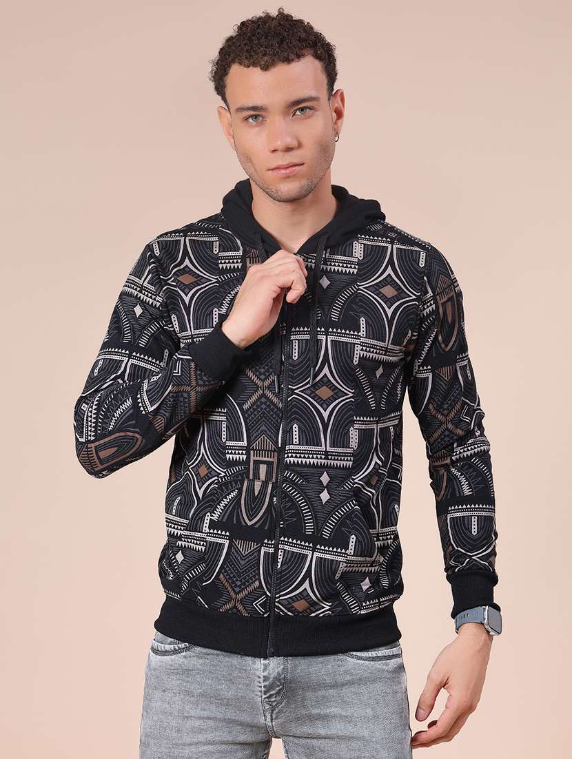 men all over print long sleeve hooded sweatshirt - 21934211 -  Standard Image - 1