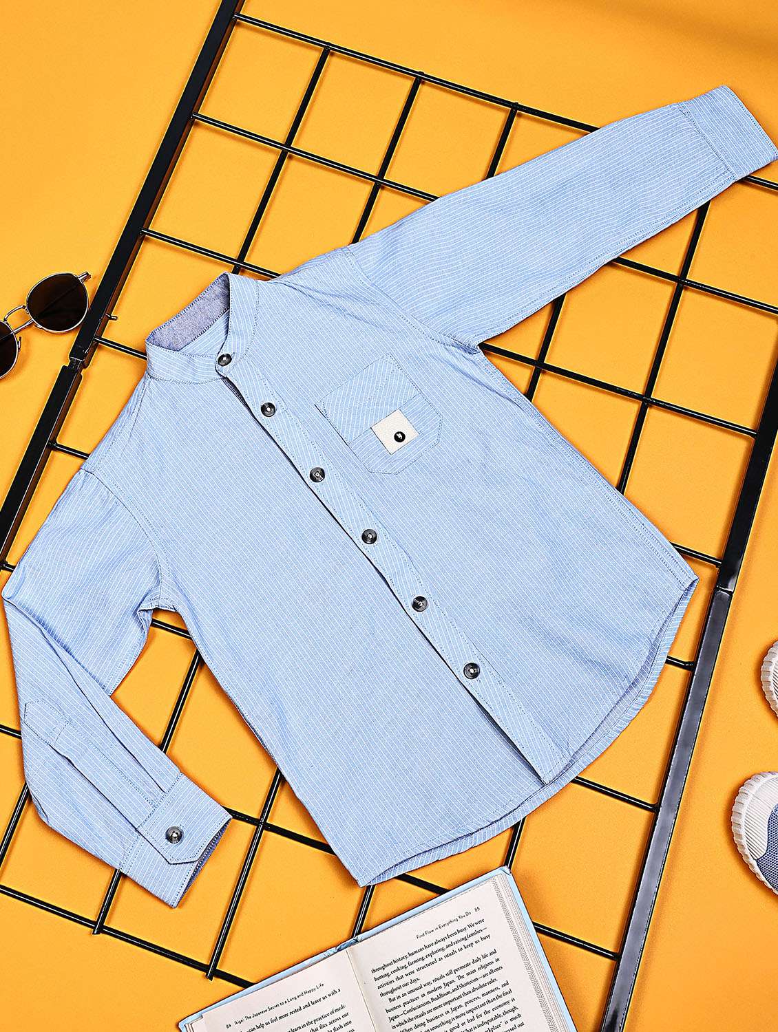 boys striped long sleeve casual shirt - 21934705 -  Standard Image - 1