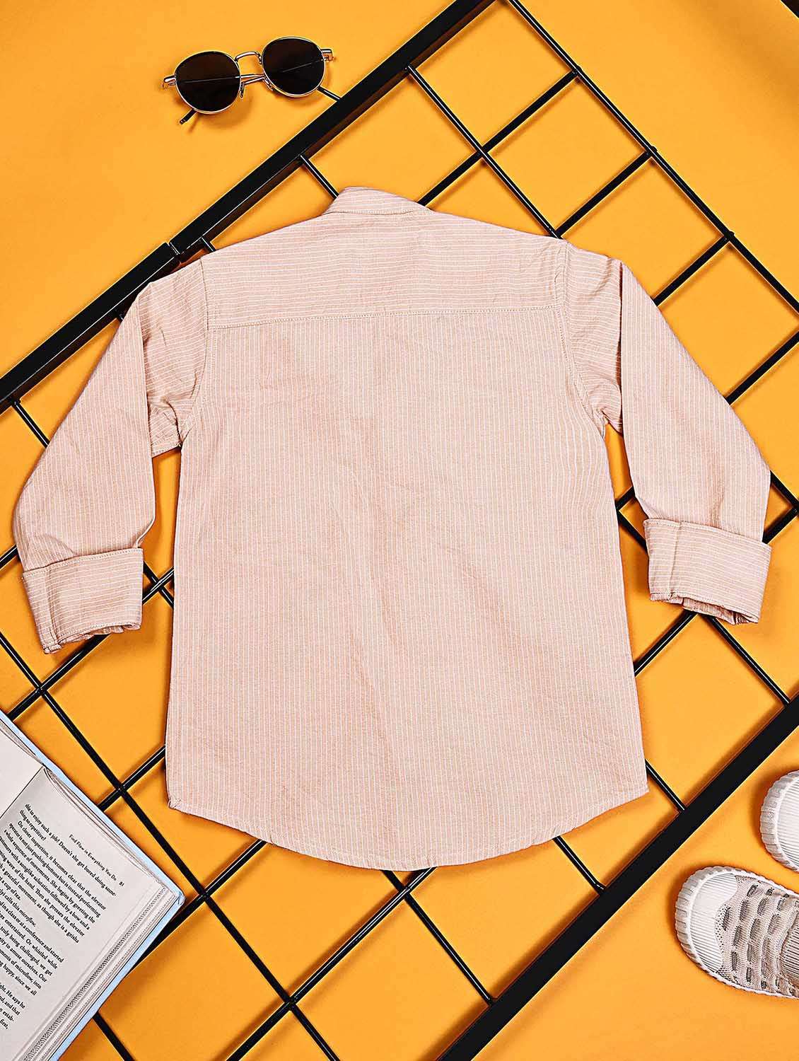 boys striped long sleeve casual shirt - 21934711 -  Standard Image - 1