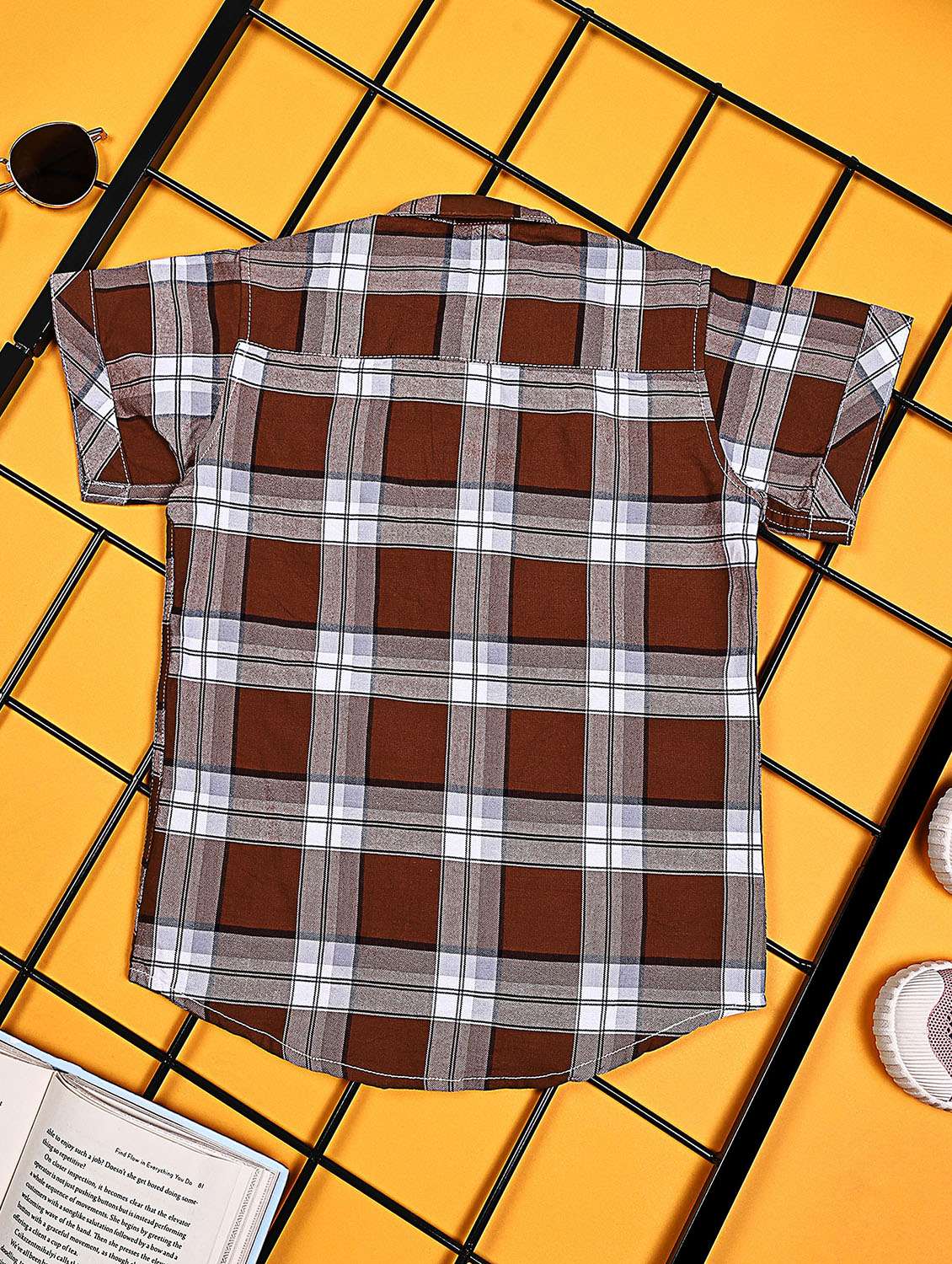 boys checkered short sleeve casual shirt - 21934723 -  Standard Image - 1
